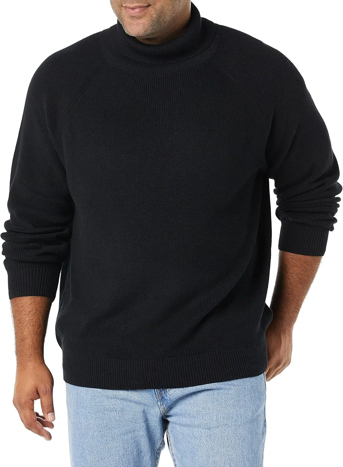 Amazon Essentials Men's 100% Cotton Rib Knit Turtleneck Sweater