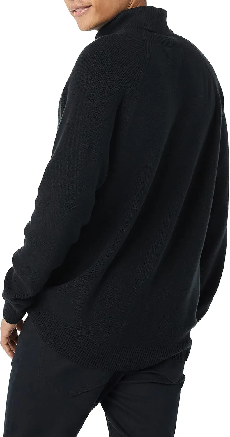 Amazon Essentials Men's 100% Cotton Rib Knit Turtleneck Sweater