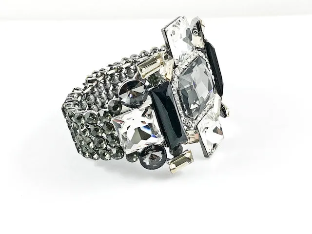 Antique Large Stylish Art Deco Design Stretch Fashion Bracelet