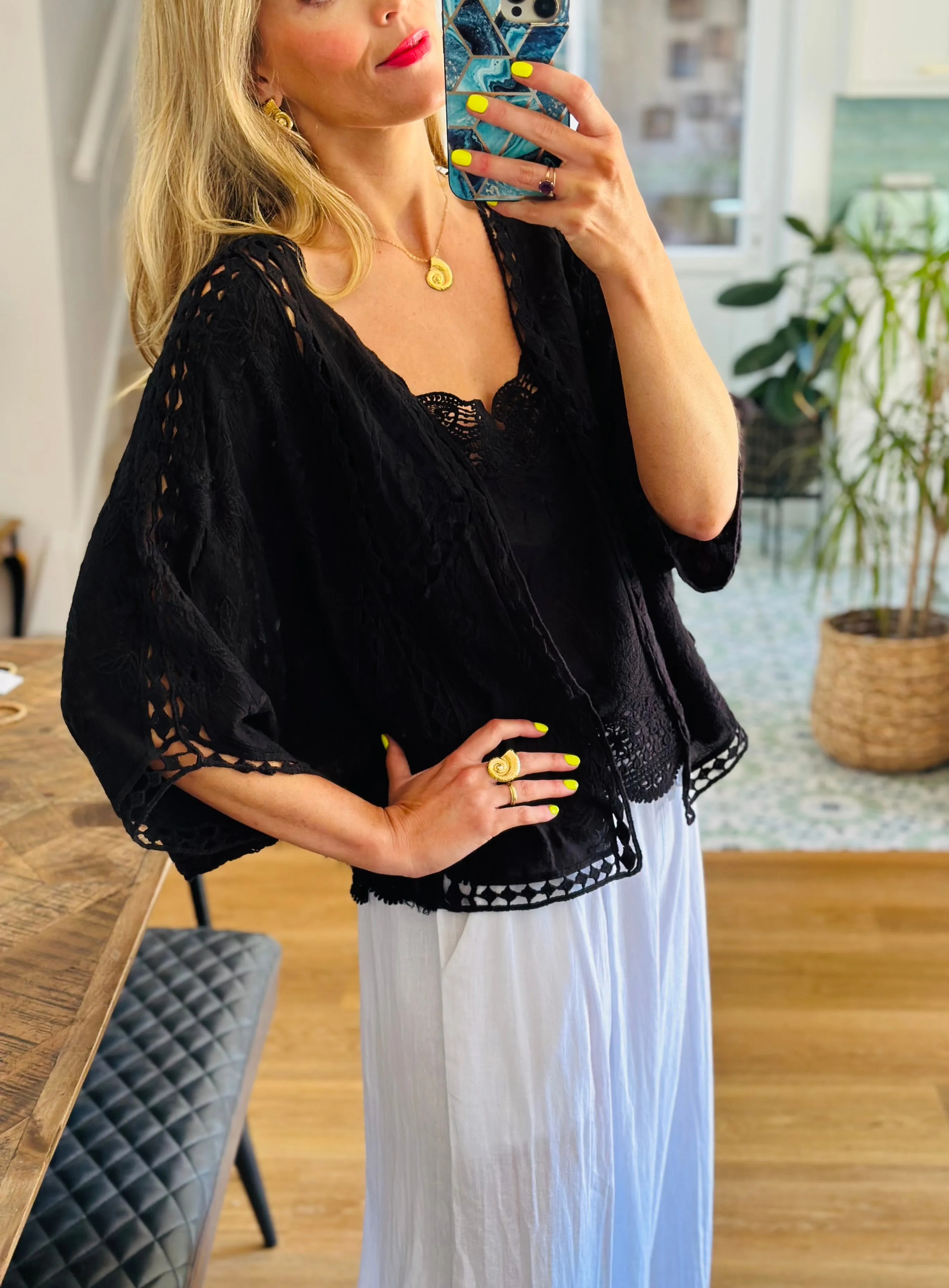 Crochet folk Cardigan
