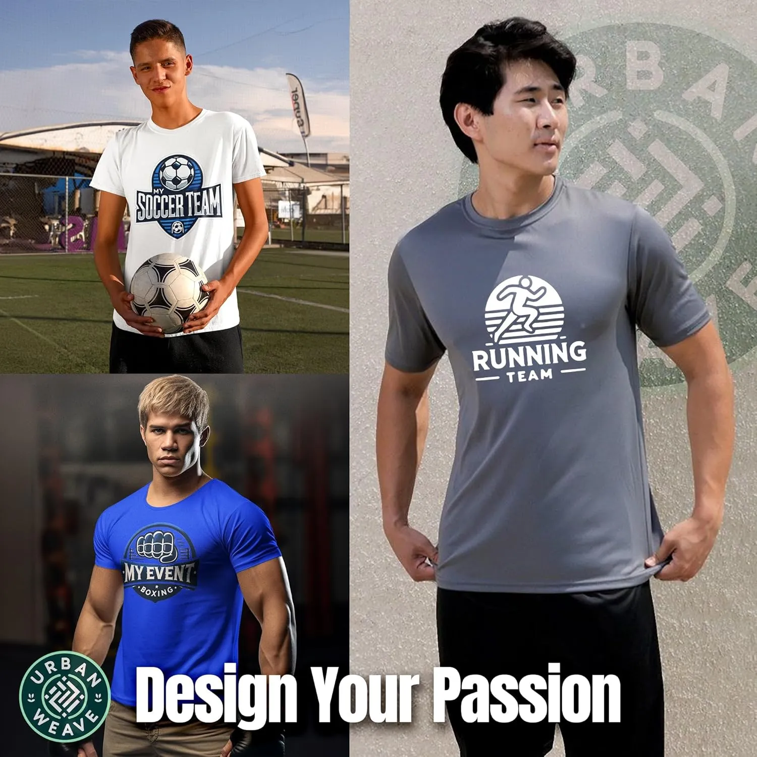 Custom Sport Performance T-Shirt, 100% Polyester, Moisture-Wicking, Personalized with Your Design, Printed in The USA