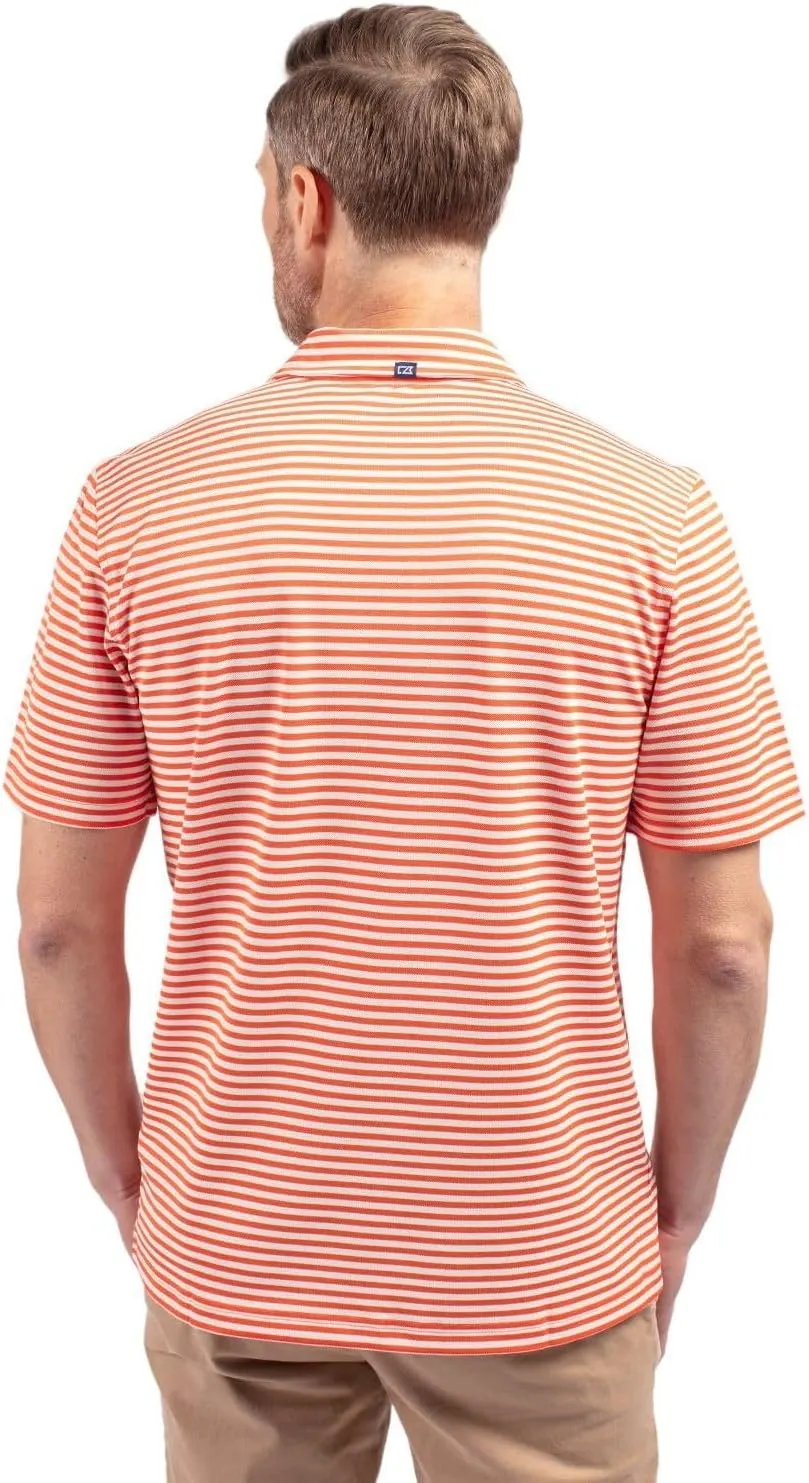 Cutter & Buck Short Sleeve Virtue Eco Pique Stripe Recycled Mens Big and Tall Polo