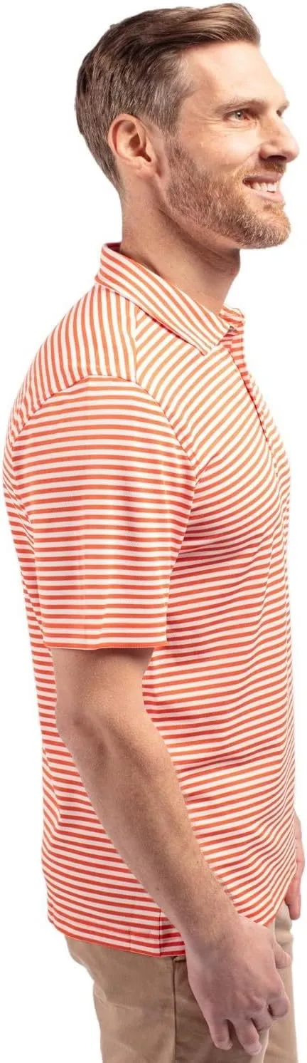 Cutter & Buck Short Sleeve Virtue Eco Pique Stripe Recycled Mens Big and Tall Polo