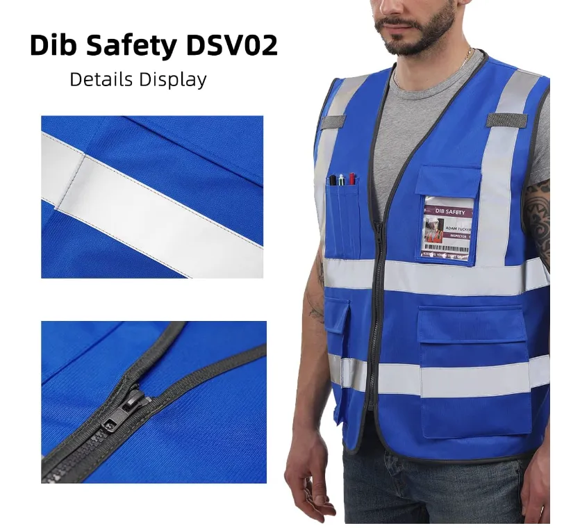 Dib Safety Reflective Vest - Blue