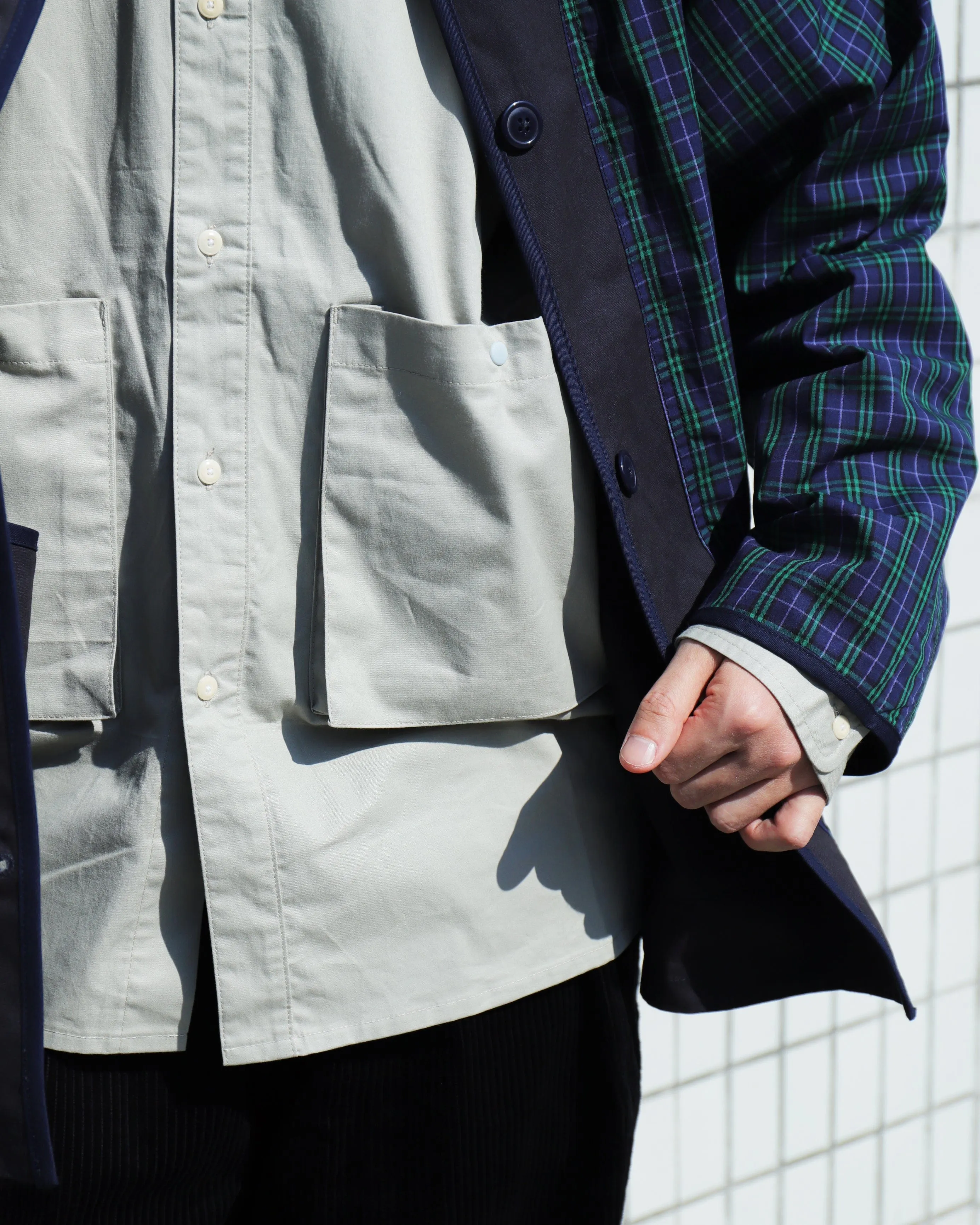 FINE COTTON POCKET SHIRT #693