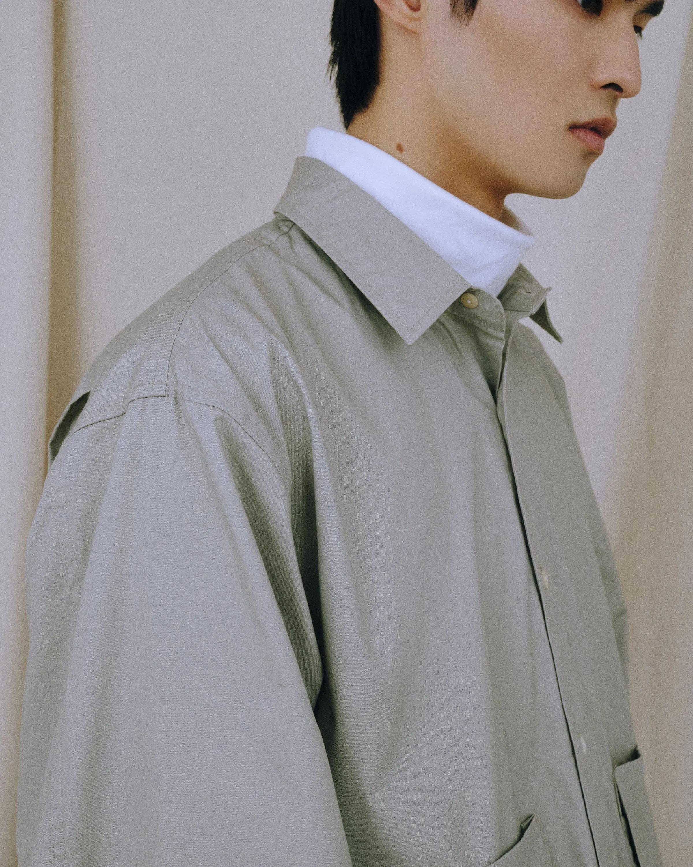 FINE COTTON POCKET SHIRT #693