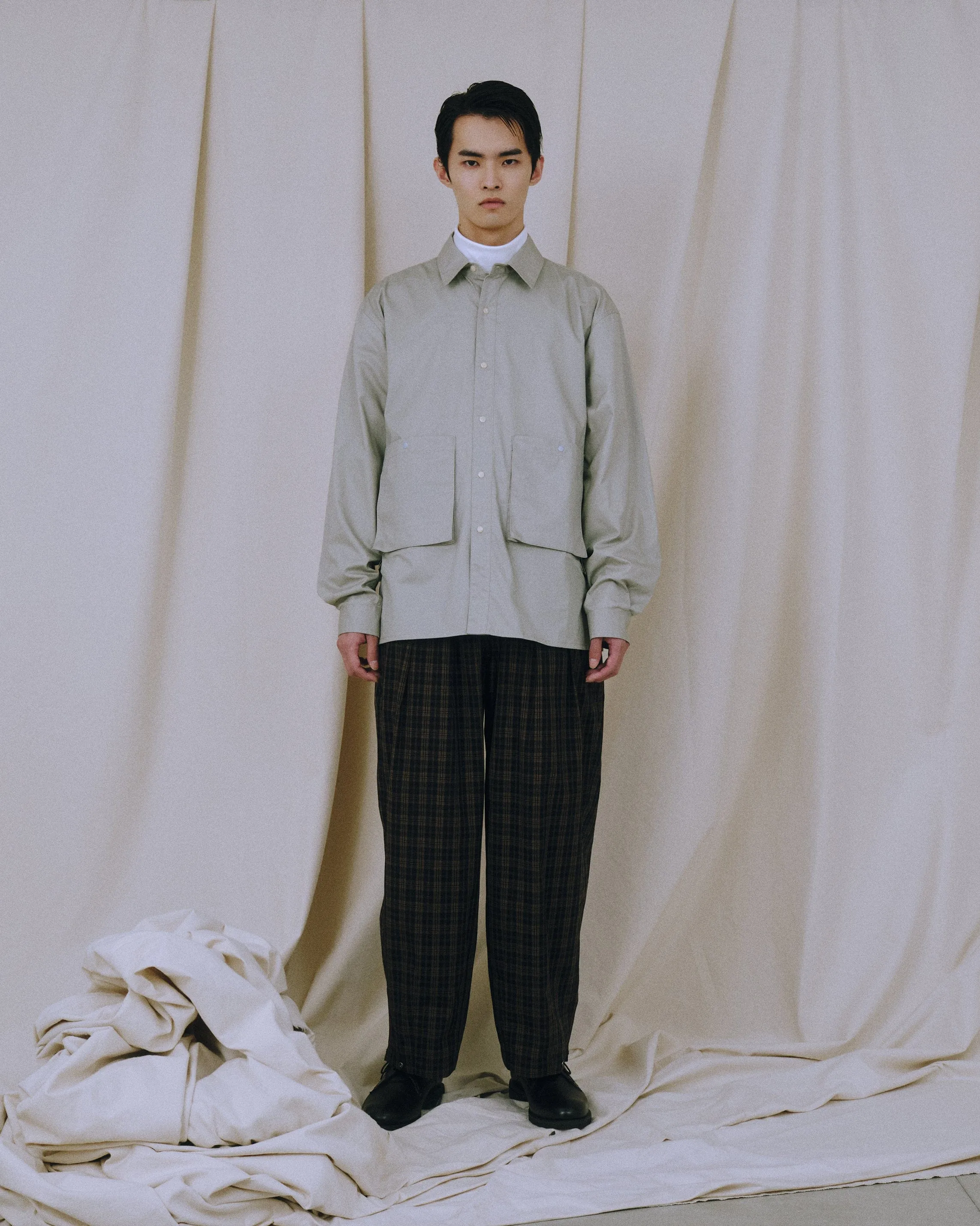 FINE COTTON POCKET SHIRT #693