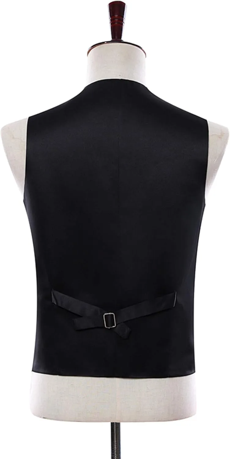 HBDesign Mens 2 Piece 4 Button Vests Outerwear Camouflage Color (Vest Tie)