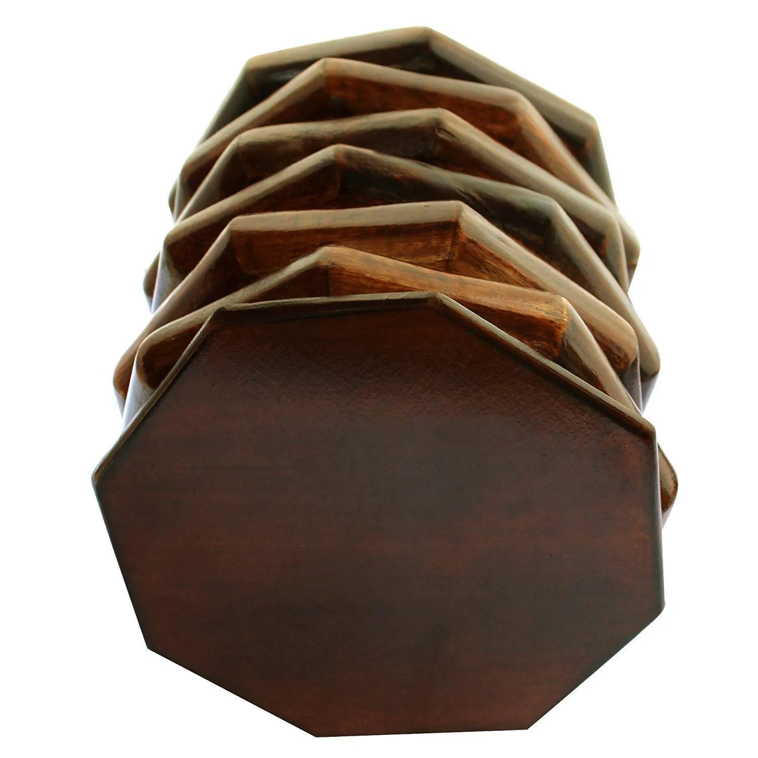 Incredible Hub Wooden Small Stool/Work Fancy Designer Foot Coffee/Fruit Stool/Round Table Antique Style (1, 20 x 20 x 30(cm))