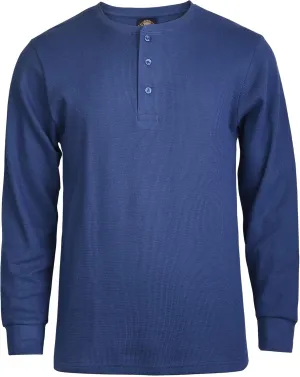Knocker Men's Waffle-Knit Thermal Henley Shirt