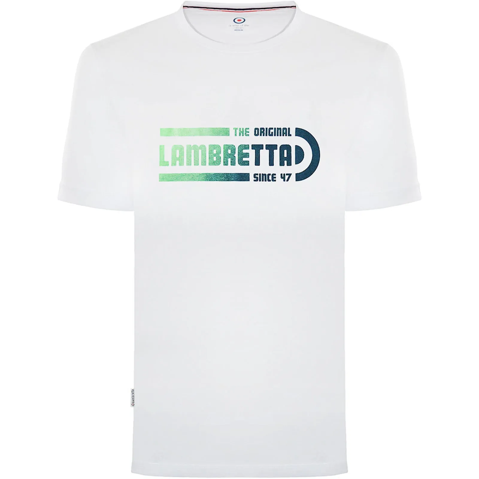 Lambretta Mens Fade Logo Retro Crew Neck T-Shirt