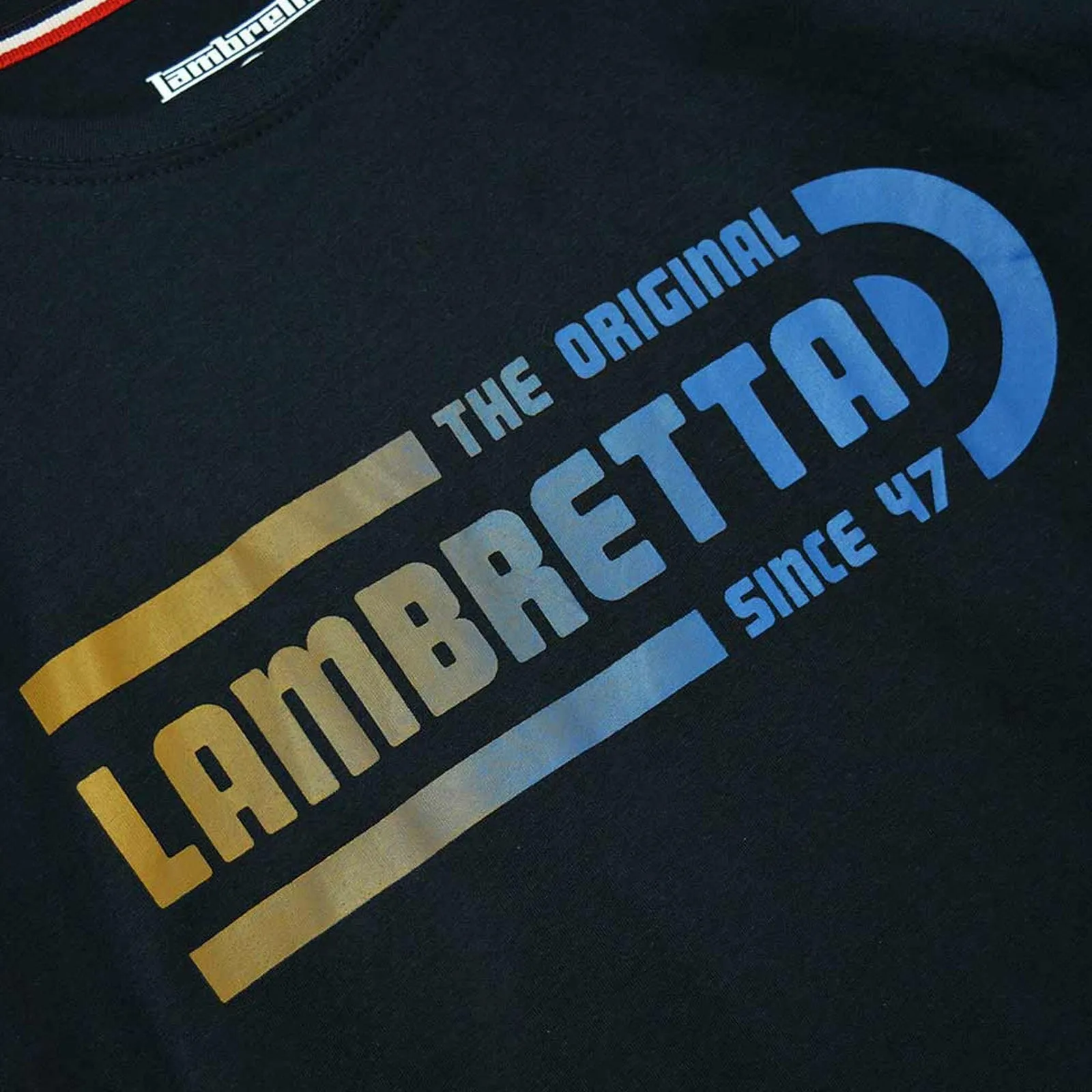 Lambretta Mens Fade Logo Retro Crew Neck T-Shirt
