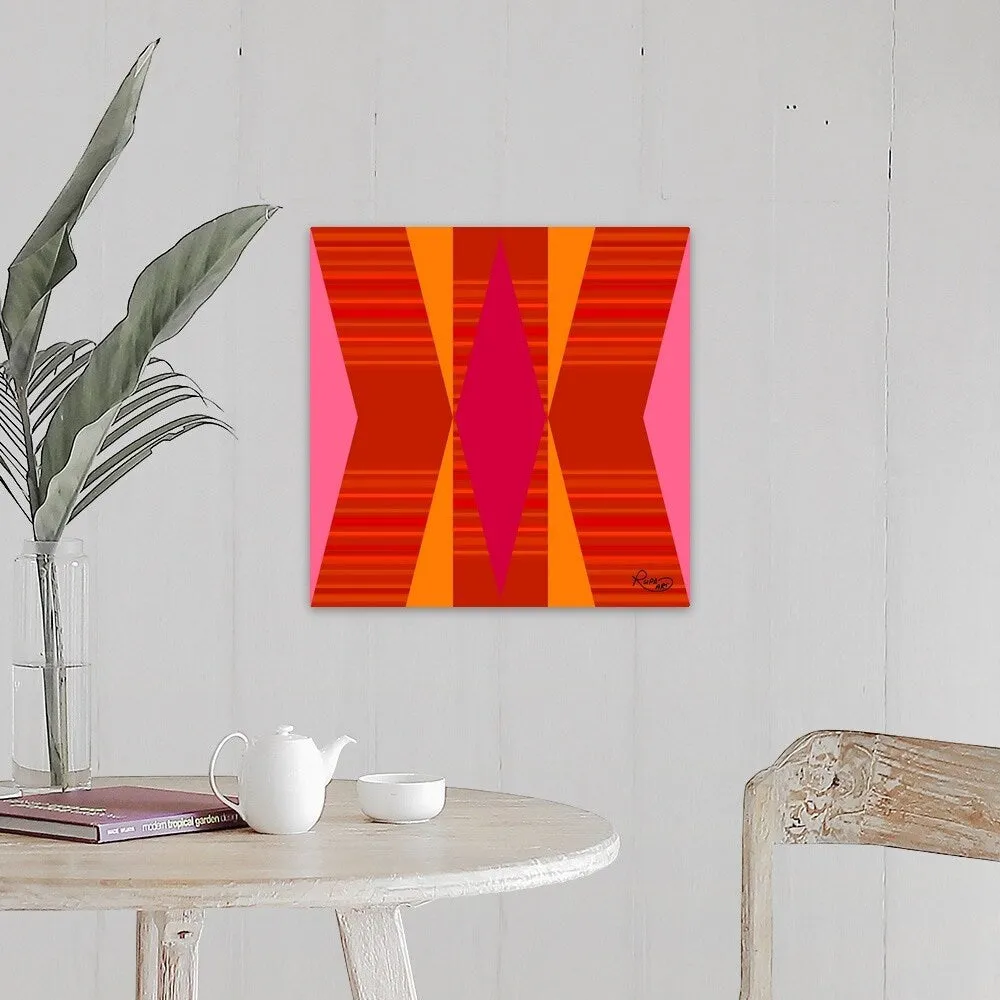 "Bright Orange Pink Yellow II" Canvas Wall Art
