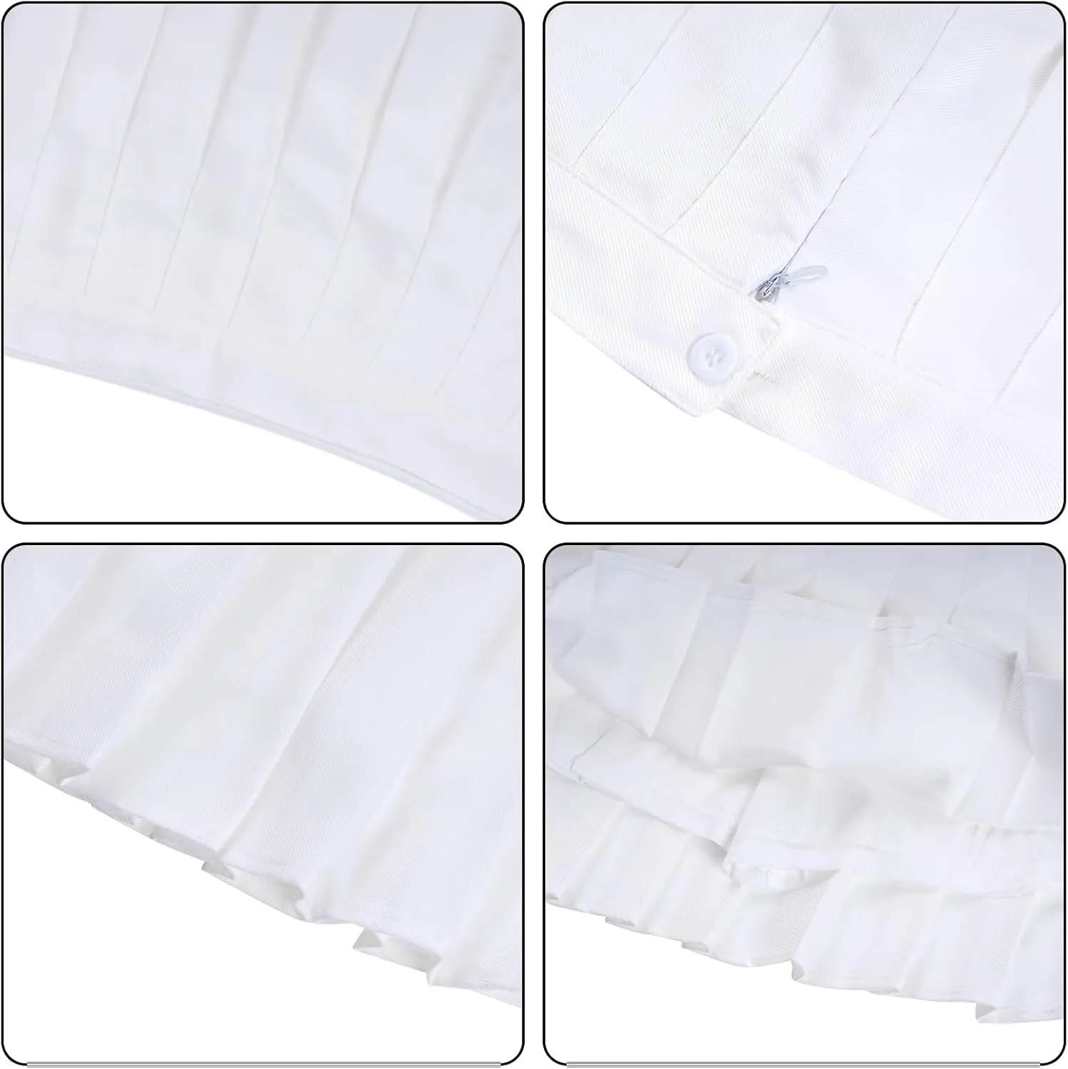 Rbenxia Womens Girl High Waisted Pleated Skirt A-Line Mini Skirt School Uniform Skater Tennis Skirts with Lining Shorts