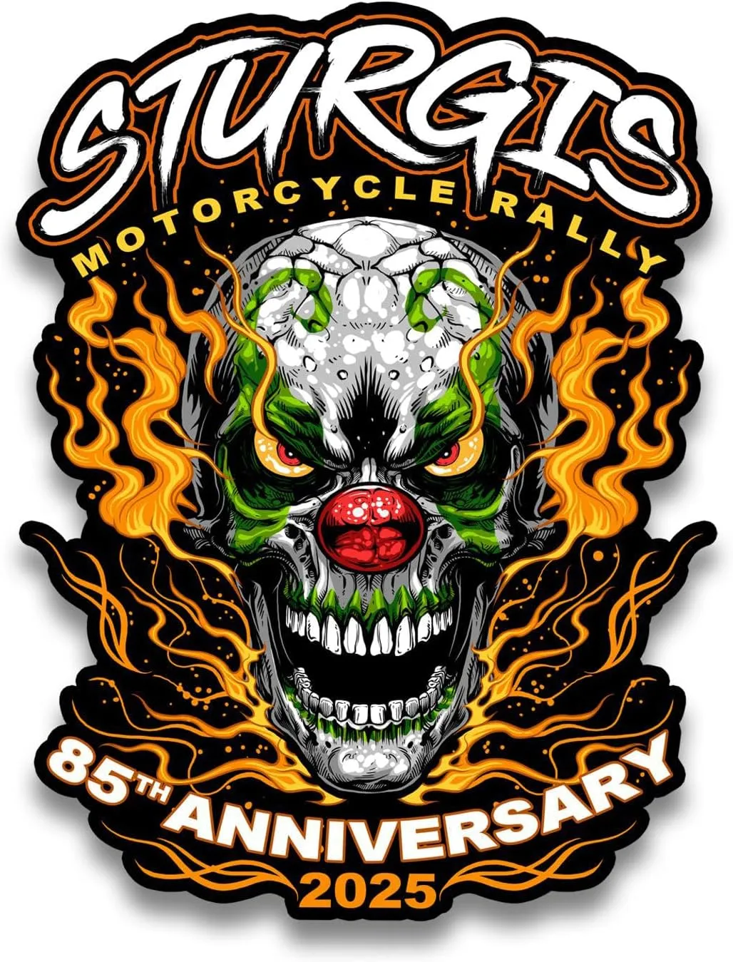 Skull Society 2025 Sturgis Motorcycle Rally Insane Clown Men's T-Shirt