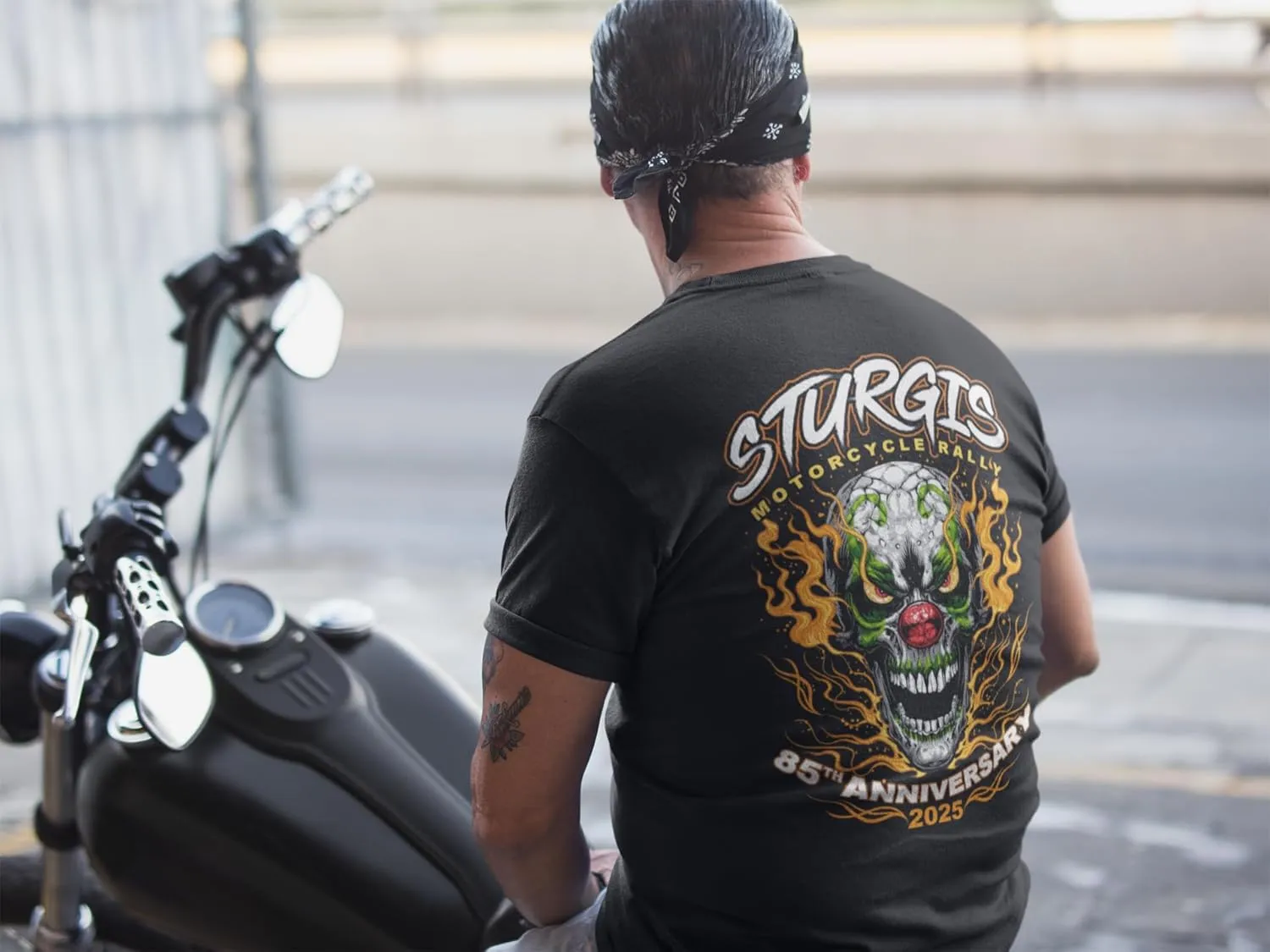 Skull Society 2025 Sturgis Motorcycle Rally Insane Clown Men's T-Shirt