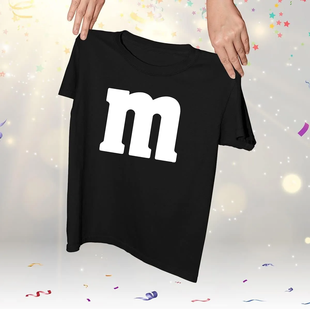 Veracco Letter M Halloween Costumes Youth T_Shirt Funny Halloween Team Group T-Shirt