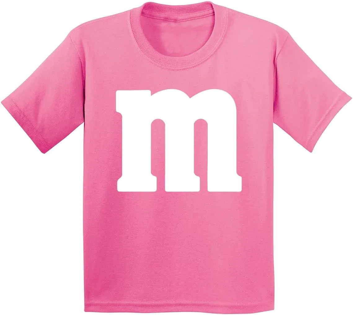 Veracco Letter M Halloween Costumes Youth T_Shirt Funny Halloween Team Group T-Shirt