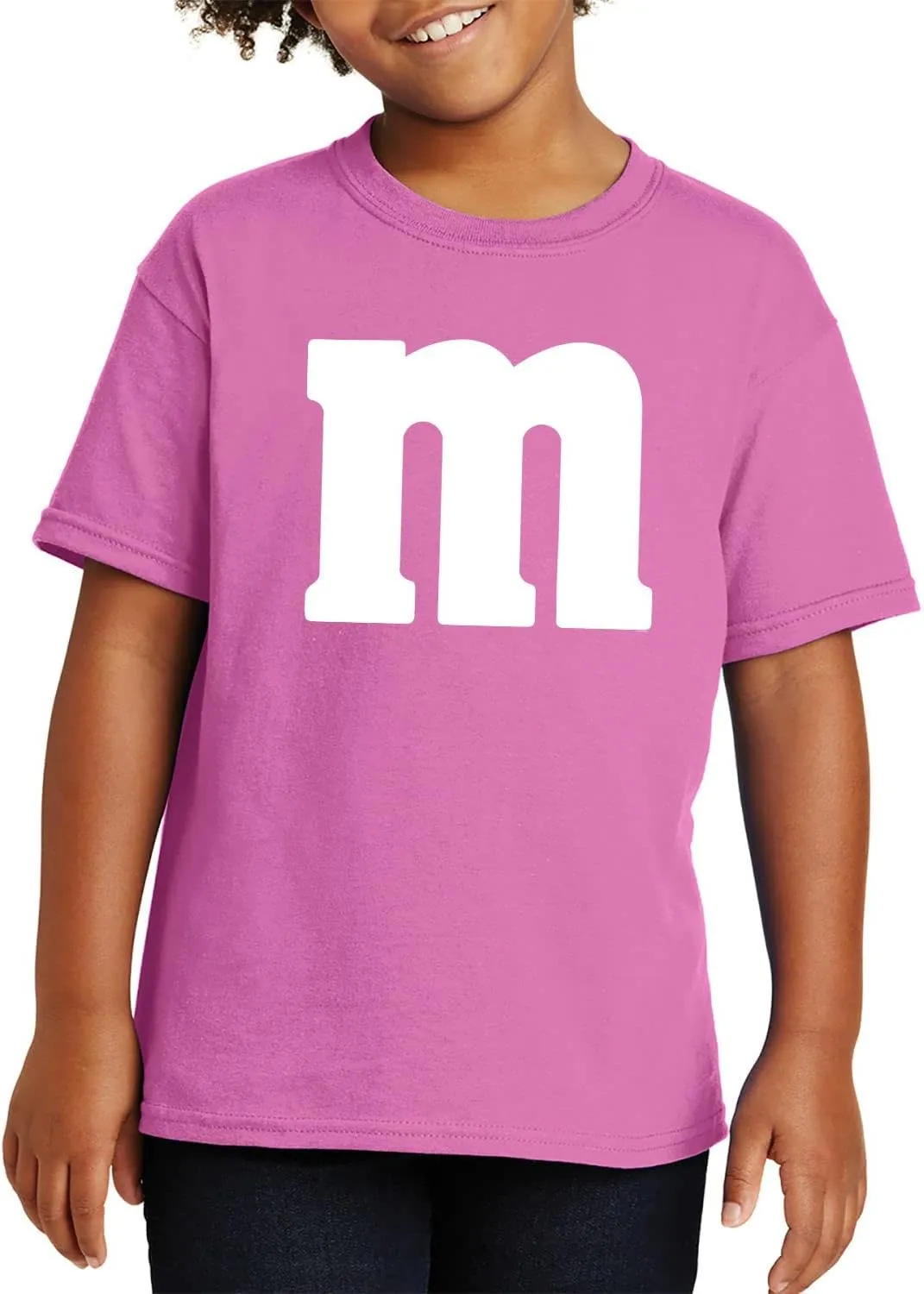Veracco Letter M Halloween Costumes Youth T_Shirt Funny Halloween Team Group T-Shirt