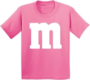 Veracco Letter M Halloween Costumes Youth T_Shirt Funny Halloween Team Group T-Shirt