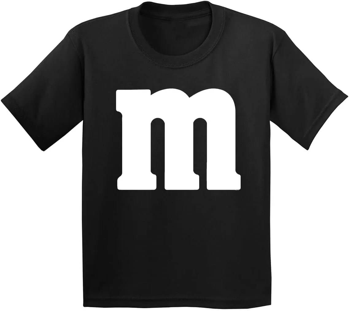 Veracco Letter M Halloween Costumes Youth T_Shirt Funny Halloween Team Group T-Shirt
