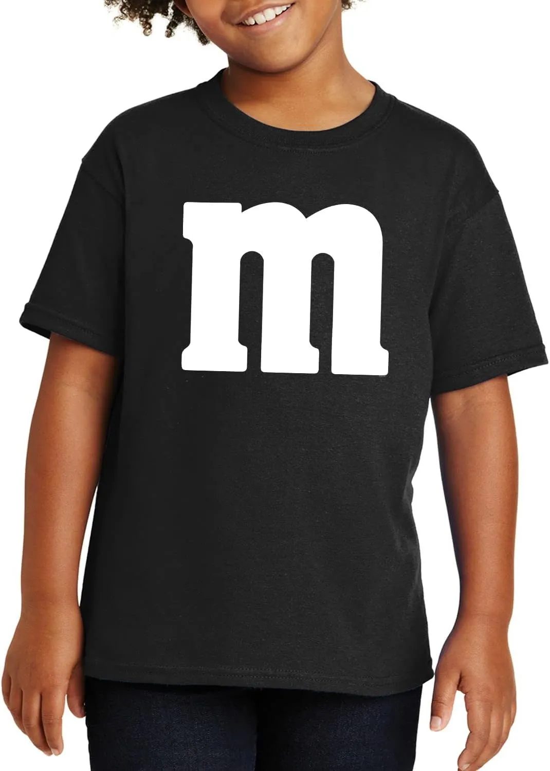 Veracco Letter M Halloween Costumes Youth T_Shirt Funny Halloween Team Group T-Shirt